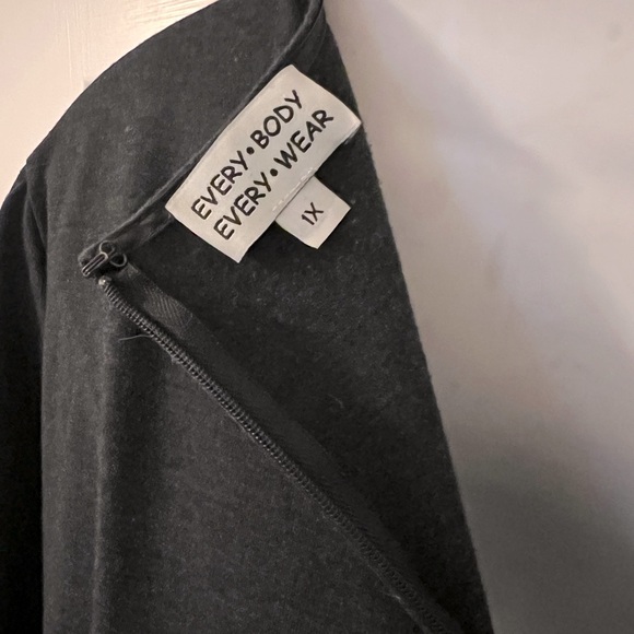 Every * Body Every * Wear 1X Deep Grey Midi Dress with Keyhole - Picture 3 of 4